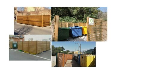 Fotos de mostra de tancaments per illes de contenidors